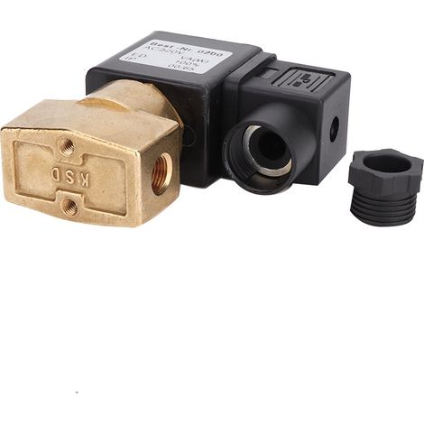 Hochwertiges elektrisches Magnetventil aus Messing, normalerweise offen, G1/8'' Gewinde (AC110V) (1/5)