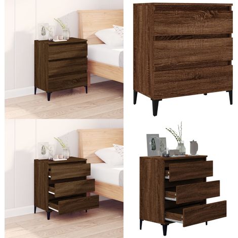 Buffet Chêne marron 60x35x70 cm Bois d'ingénierie - Buffet - Meuble De Rangement - Armoire - Commode - Mobilier - Home & Living (1/5)