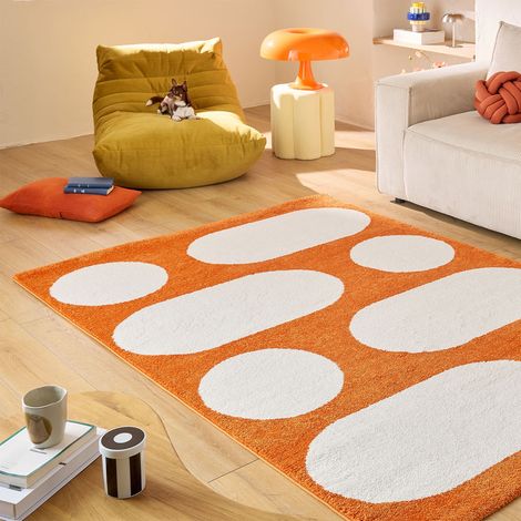 Tapis intérieur JOYCE orange. motif moderne 200 x 280 cm (1/5)