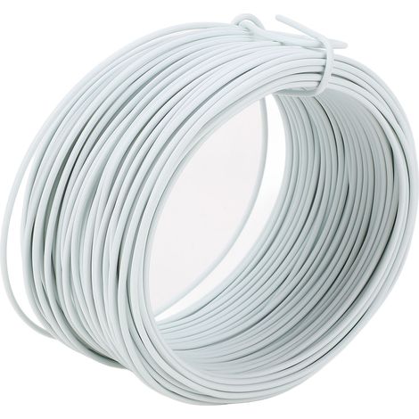Fil de fer galvanisé 1,2 mm x 28 m, rond, découpable et pliable, fil métallique blanc pour l'industrie des télécommunications (1/5)