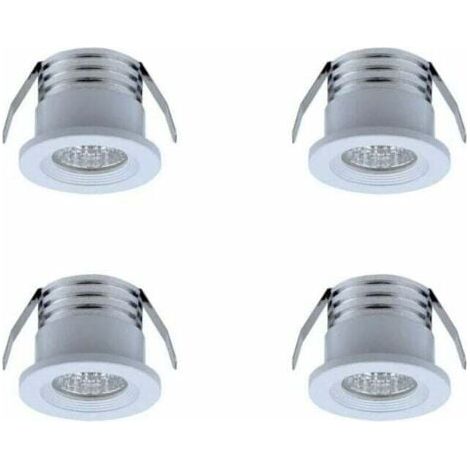4er Set Mini-Einbaustrahler LED 3W warmweiß Weiß
