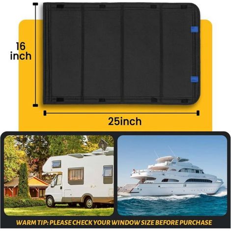1 Store occultant pliable, protection UV, tissu Oxford imperméable, pour porte fenêtre camping-car (1/4)
