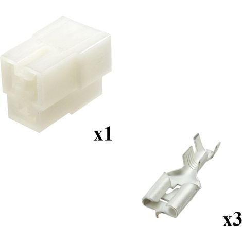 Kit Connecteur Series 250 Faston 6,3 Mâle 3 Voies