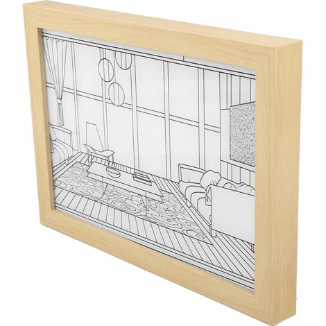 Tableau lumineux décoratif LED alimenté par USB, style anime japonais, bord de mer, veilleuse moderne simulant le soleil pour chambre, salon ou bureau. (1/5)