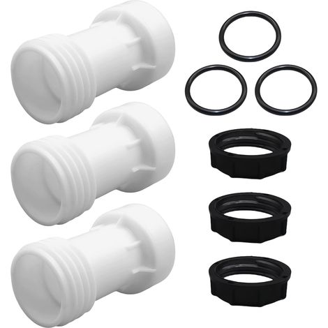 Accessoires de réservoir IBC, 3 adaptateurs IBC S60 x 6, extension, accessoires de conteneur IBC avec joint, connecteur IBC pour réservoir d'eau de pluie, tuyau d'arrosage (1/5)