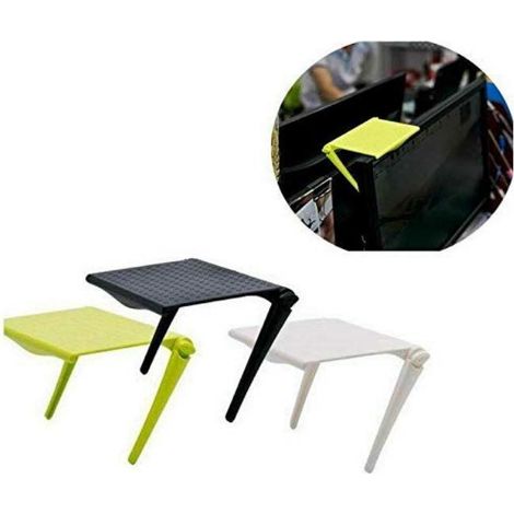 Support de rangement multifonctionnel pour trois écrans d'ordinateur de bureau, support de rangement pour écran de télévision, support de rangement pliable (couleur aléatoire) (1/5)