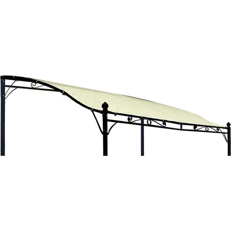 Ersatzdach für Anbaupavillon MANTOVA, PVC-beschichtet ecru (1/2)