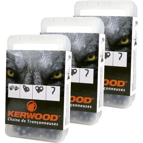 Chaînes tronçonneuses Kerwood x3. 72 maillons 0.325". 1,5 mm (1/5)