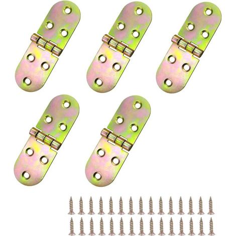 Charnières de piano pliantes, charnières pliantes robustes à 270 degrés, 5 pièces (couleur zinc) (1/5)