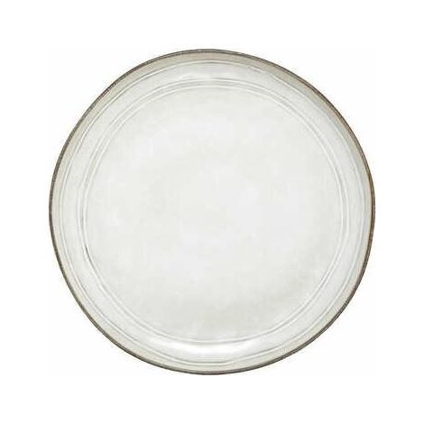Assiette en grès 26 cm, motif floral rustique et élégant