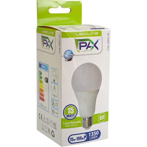 GOCCIA LED 15W A65 4000K 1350LM E27 A+