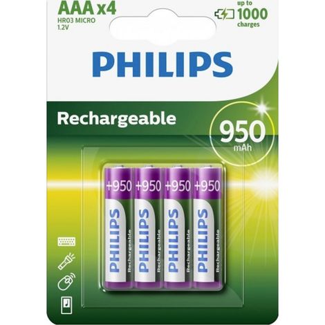 Philips HR03 Micro (AAA)-Akku NiMH 900 mAh 1.2 V 4 St.