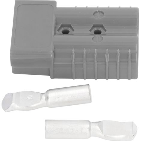 Connecteur SH350 bipolaire haute intensité 350 A 600 V, kit de connexion rapide pour batterie, compatible avec voitures, caravanes, bateaux et chariots élévateurs (gris).