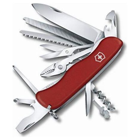Victorinox SA08564XL Work Champ Coltello Multiuso 21 Funzioni Lama Bloccabile Pinze Sega per Metallo colore Rosso (1/5)