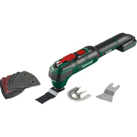 Parkside PAMFW 20-Li B2 20V Strumento multifunzione senza fili - Unità nuda Tecnologia di oscillazione altamente versatile per segare, tagliare, raschiare e levigare (1/5)