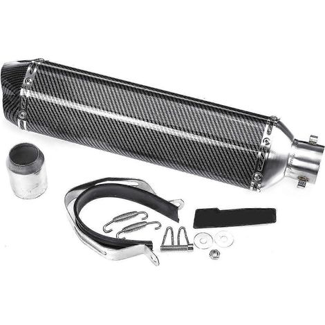 Embout de pot d'échappement universel 38-51 mm, silencieux en fibre de carbone amovible - Compatible avec motos, motos tout-terrain, quads et scooters (1/5)