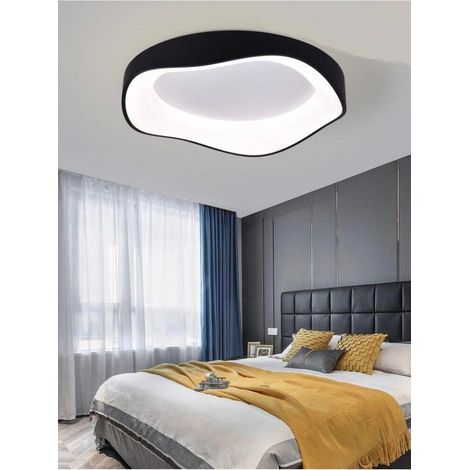Plafoniera Led Onda 38 W 3 Colori Luce Bianca Calda Naturale Lampadario Nero (1/4)