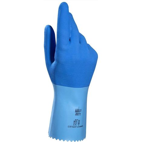 5PAIA GUANTI IN LATTICE JERSETTE 301 Col. Blu tg.10 (1/3)