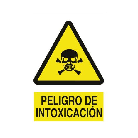 Señal de texto y pictograma Peligro de intoxicación Poliestireno 420X297 mm (1/2)