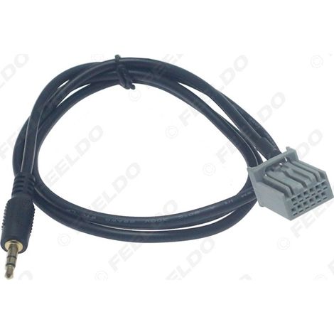 Adaptateur de câble d'alimentation pour haut-parleur arrière de lecteur CD compatible avec les modèles Honda City 2009-2012 et prise auxiliaire 3,5 mm