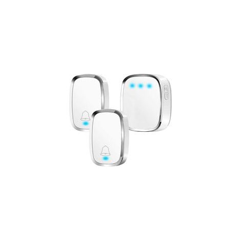 Sonnette sans fil étanche – Portée 300m – Norme IP44 – 36 mélodies – Volume réglable 25 à 85 dB – Installation facile sans câbles (1/5)