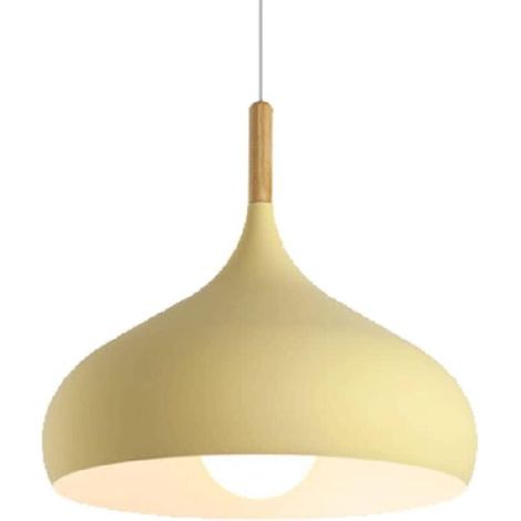 Kreative, macaronförmige Pendelleuchte, moderner Kronleuchter, minimalistische Deckenleuchte für Cafés, geeignet für Küchen, Nachttische, Teestuben und Cafés im Landhausstil (gelb, 24 cm).