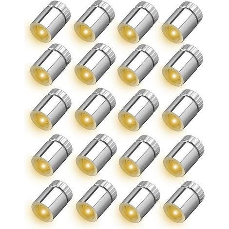 20pcs Mini Lumières LED, Mini LED a Pile, Petite Lampe LED Maison de Poupée, Miniature Lampes Jouets Accessoires pour Décoration de Fête, Construction de Modèles Bricolage(Lumière Blanche Chaude) (1/5)