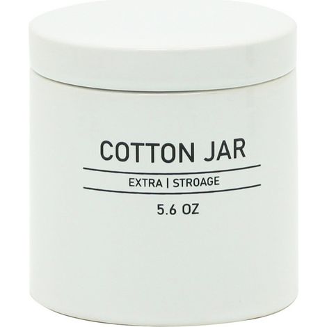 Barattolo in ceramica bianco con coperchio - serie White (1/3)