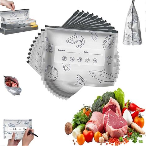 Sacs de rangement en aluminium pour congélation 20/30 pièces sacs scellés multi-usages (1/5)