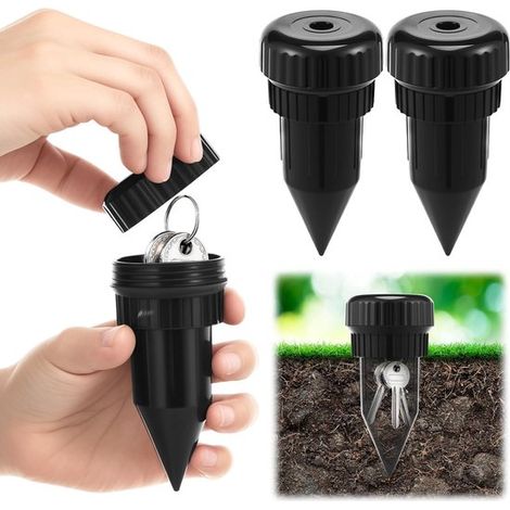 Set mit 3 wasserdichten Schlüsselverstecken für den Außenbereich geheime Verstecke kreative Schlüsselverstecke geeignet für Gärten Rasenflächen (1/2)