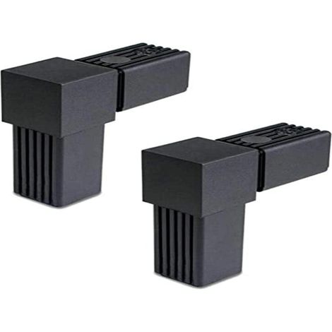 Connettore per Tubo Quadrato Ad Angolo Retto A 2 Vie, Connessione a Mensola del Profilo, 25mm x 1.5mm