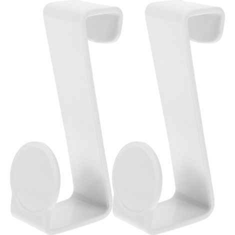2 crochets de toilette : en plastique multifonctionnels, forme Z, pour salle bain et porte () (1/5)