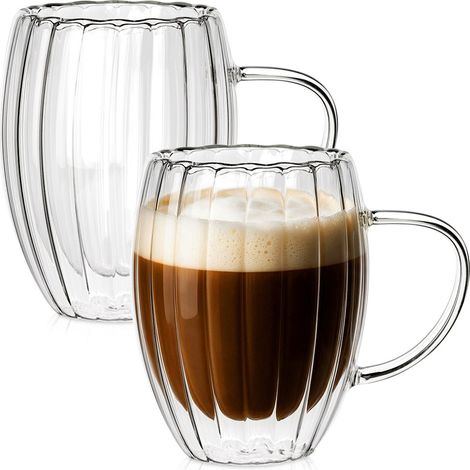 Doppelwandige Thermogläser für Kaffee und Tee, 320 ml, 2 Stück. (1/5)
