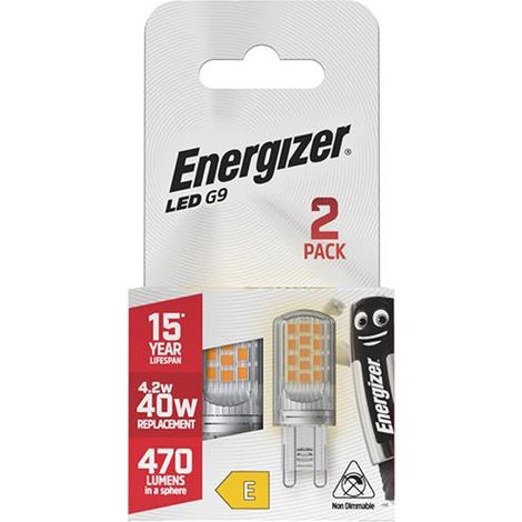 Energizer S29491 LED G9 470 Lumens 4.2W 2700K x 2 S29491 ENG6701