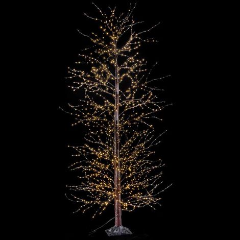 Albero Natale Luminoso Marrone, 2000 Led, Uso Intero Esterno - Altezza 2,40 Mt (1/4)
