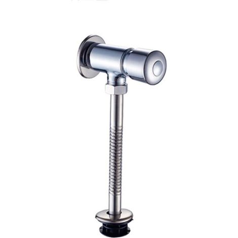 Dual flush for durable exposed toilets made of zinc alloy, manual flushing tool, polished chrome, for bathrooms at home and in hotels (G1/ (1/5)