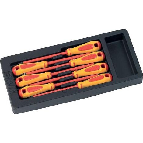 MODULOSAM ABS de 7 tournevis SAMSOFORCE isolés fente et PHILLIPS ZTC-PJ7M - SAM OUTILLAGE