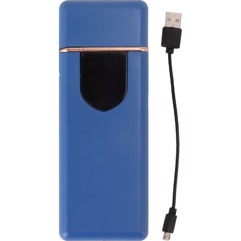 Briquet électrique rechargeable USB, double face, anti-vent, portable, rouge, idéal pour cadeau homme (1/5)