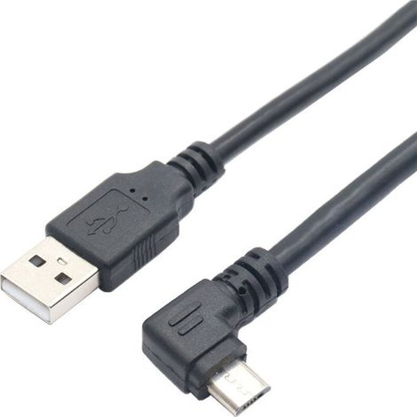 Câble de données de coude USB Câble de charge rapide de coude de téléphone portable Android 90 degrés (1/3)