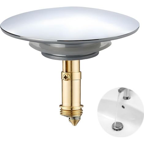 Bouchon de Vidange, Bassin Pop-up Boulon à Ressort Bouchon Baignoire Pop Up Clapet Bonde Lavabo Bouchon de Lavabo Bonde de Bonde Universelle de Rechange pour Salle de Bain et Cuisine 66mm (1/5)