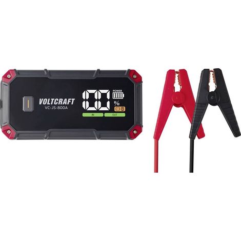 VOLTCRAFT Dispositivo di aiuto all'avviamento VC-JS-800A VC-18218600 Corrente d'avviamento ausiliaria (12 V)=400 A 1 x (1/5)