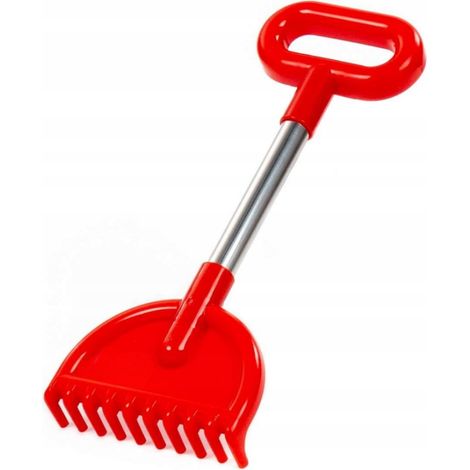 Rastrello da sabbia con manico in metallo, grande, 35 cm, rastrello da spiaggia (1/5)