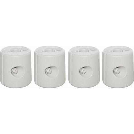 Set mit 4 zylindrischen Ballastgewichten für Pavillons, Festzelte und Zelte, Abmessungen Ø 22 / Ø 24 x 25 cm (Höhe), Polyethylen, weiß (1/5)