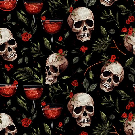 Tela Oxford decorativa para exteriores - Motivo de calavera I DX4236 (1/5)