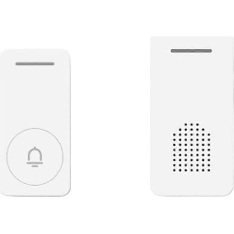 Vernetzte drahtlose Türklingel für Smart Home, extrem große Reichweite, kabellos, mit Fernbedienung und US-Stecker. (1/5)