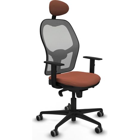 Sedia Ufficio con Poggiatesta Jorquera Piqueras y Crespo 1D036G1 Marrone Grigio (1/5)