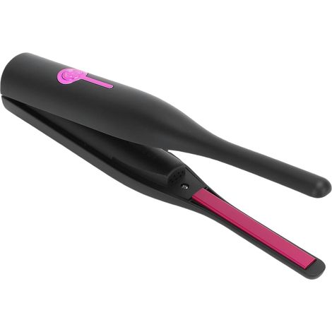 Fer Plat à Crayon, Fer à Lisser Fil PTC à Chauffage Rapide, Bigoudi avec Plaques Ultra Fines pour Cheveux Courts, Franges, Coupes Pixie (BLACK) (1/5)