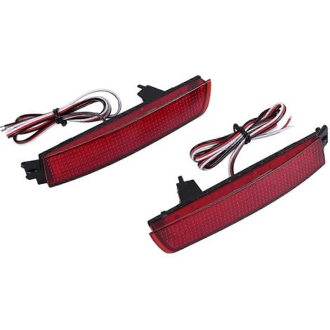 Feu stop arrière à réflecteur de pare-chocs arrière à lentille rouge avec LED pour Nissan Juke, Murano, Quest, Sentra et Infiniti FX35 (référence 265605C000 fdq) (1/5)