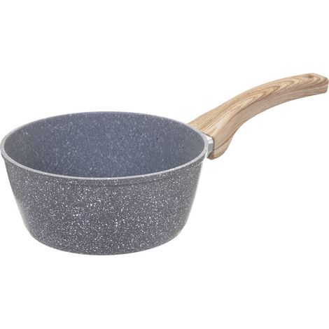 Casserole en aluminium forgé de 20 cm avec effet pierre grise - Livraison gratuite (1/4)