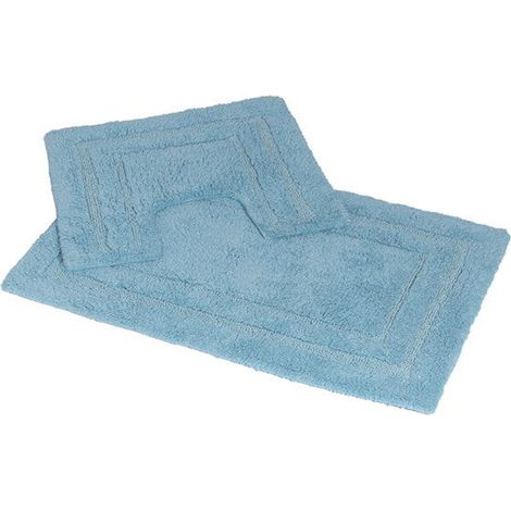 Showerdrape Pinnacle Cobalt 2 Piece 100% Cotton Bath Mat Set